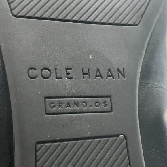 Cole Haan Black Leather Ballerina Flats with Gold detail - Picture 4 of 7